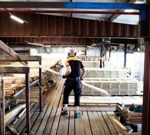 Production cuts in the sawmill industry reduced the demand for roundwood 